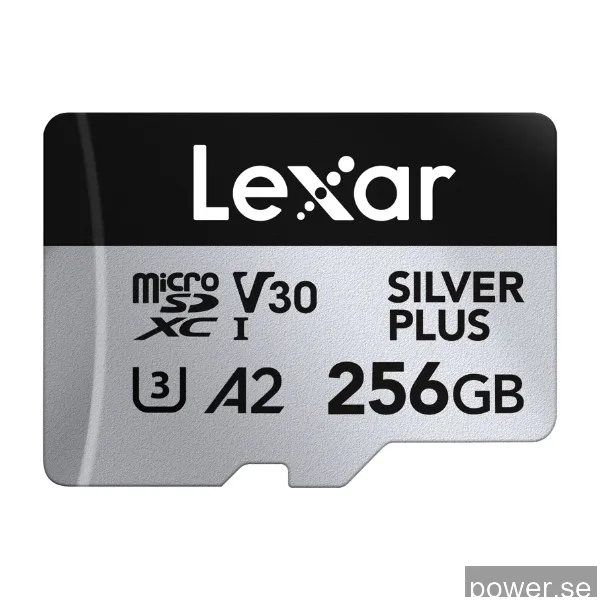 Lexar SILVER PLUS MicroSDXC minneskort, 256 GB